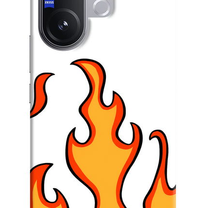 Fired Up – White Vivo V60 5G Hard Case Back Cover by Casekaro