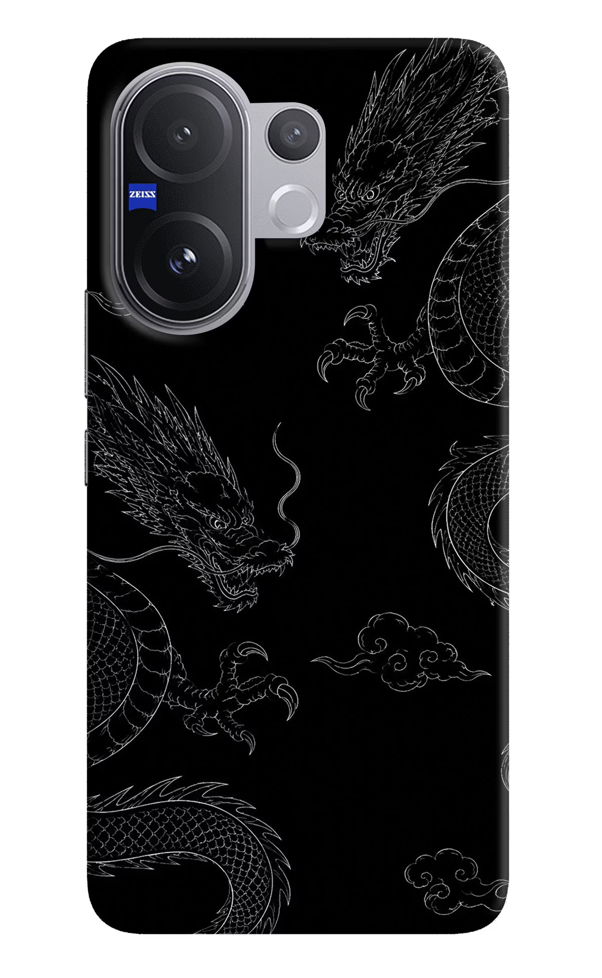 Twin Dragons Vivo V60 5G Hard Case Back Cover by Casekaro