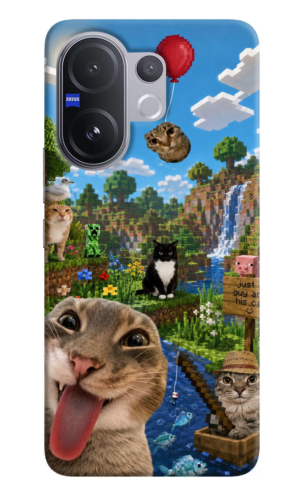 Minecraft Cat Chaos Vivo V60 5G Back Cover