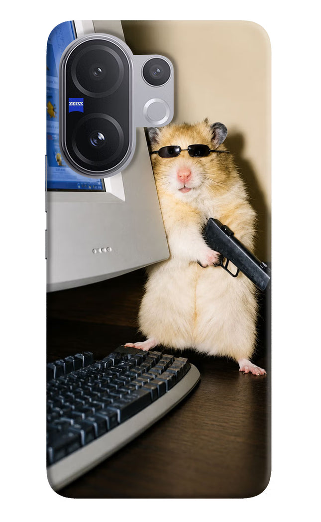 Hacker Hamster Vivo V60 5G Hard Case Back Cover by Casekaro