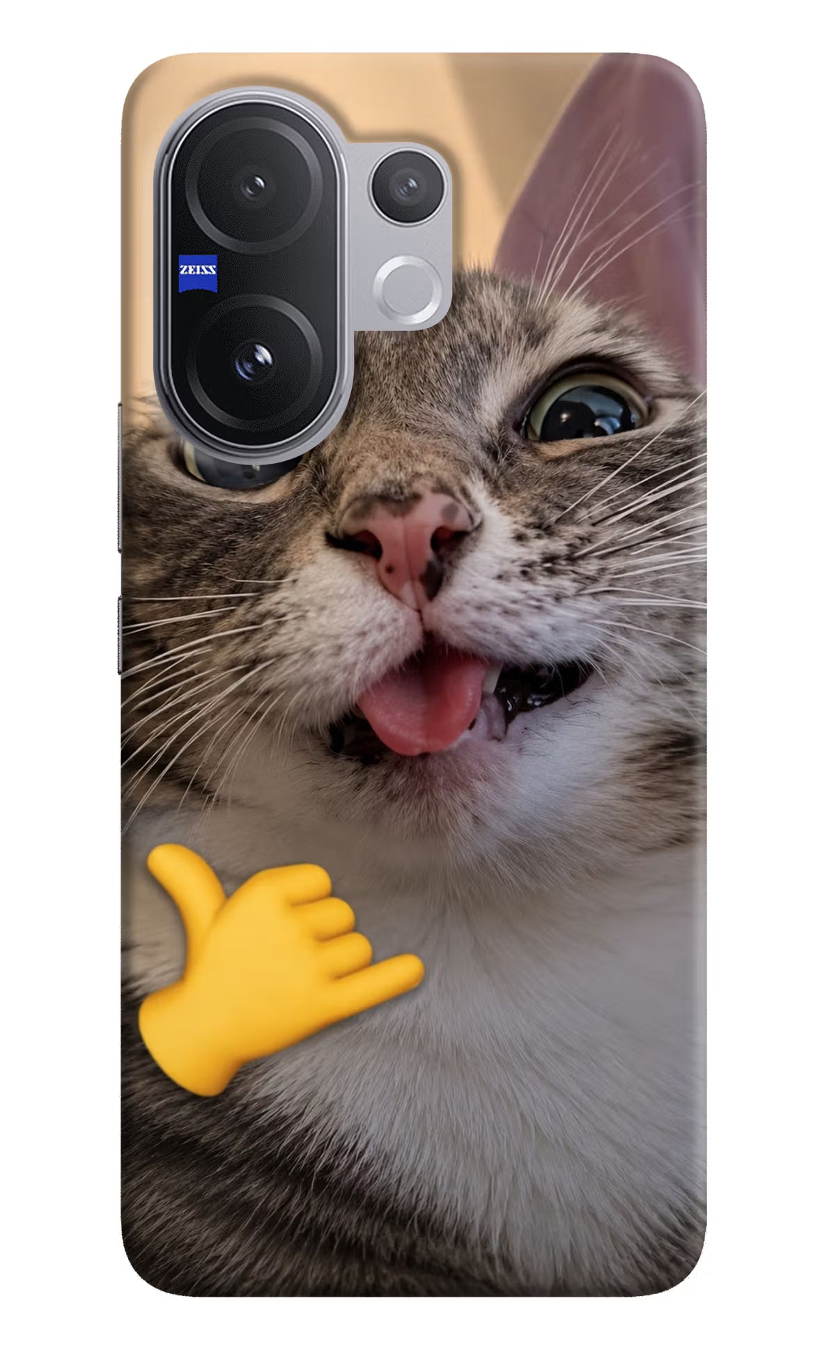 Silly Cat Call Vivo V60 5G Hard Case Back Cover by Casekaro