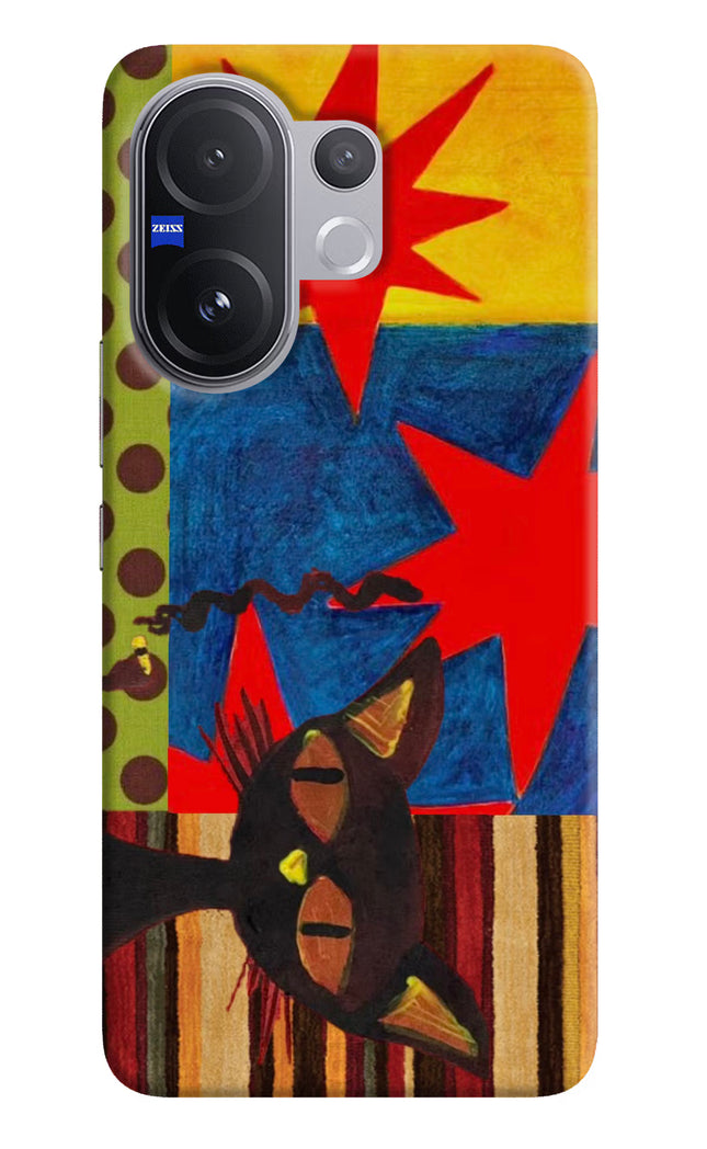 Pop Cat Vivo V60 5G Hard Case Back Cover by Casekaro