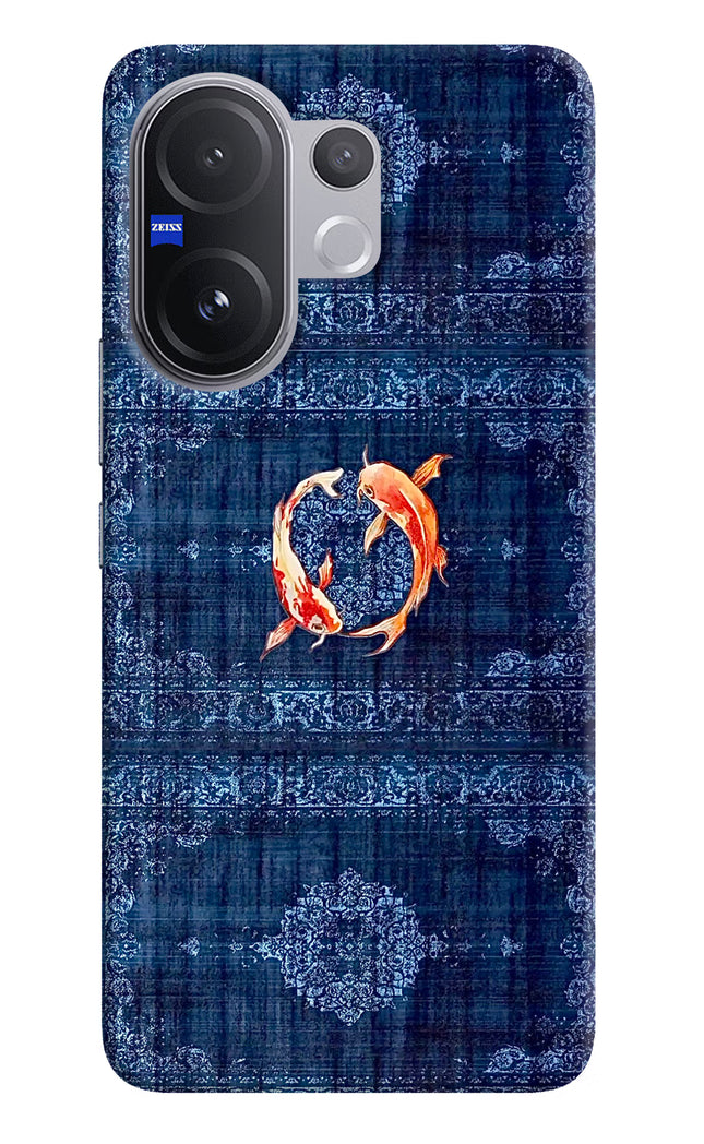 Koi Blue Vivo V60 5G Hard Case Back Cover by Casekaro