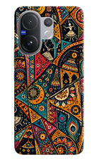 Folk Print Vivo V60 5G Hard Case Back Cover by Casekaro