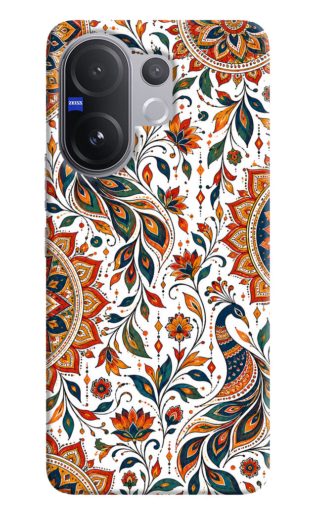White Mayura Vivo V60 5G Hard Case Back Cover by Casekaro