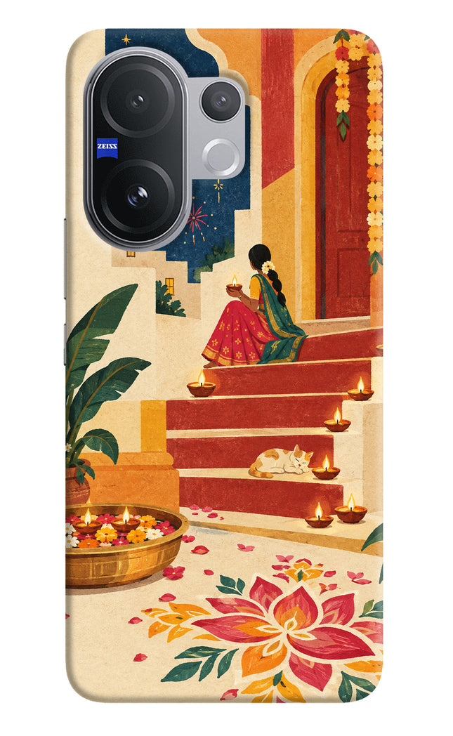 Diwali Rangoli Vivo V60 5G Hard Case Back Cover by Casekaro