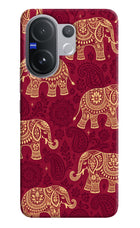 Maroon Elephant Vivo V60 5G Hard Case Back Cover by Casekaro