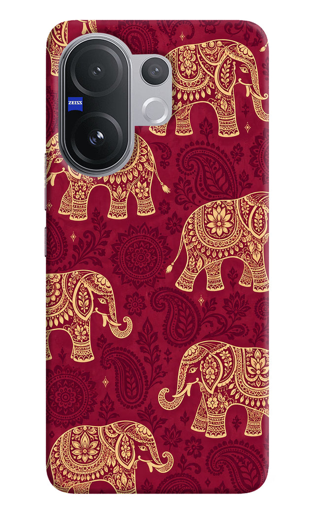Maroon Elephant Vivo V60 5G Hard Case Back Cover by Casekaro