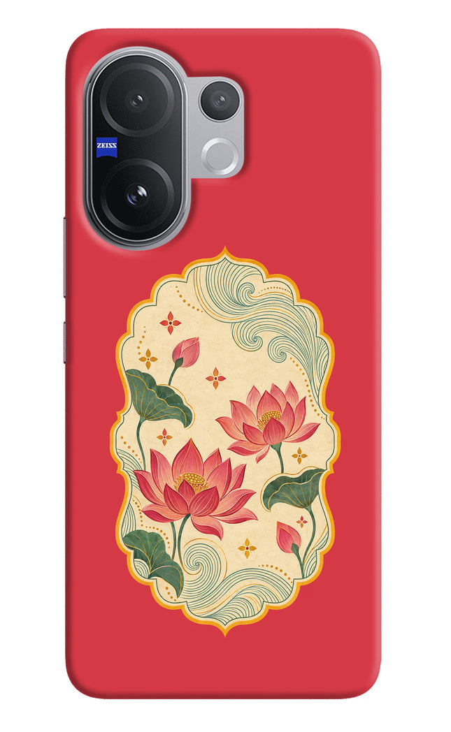 Pink Lotus Vivo V60 5G Hard Case Back Cover by Casekaro