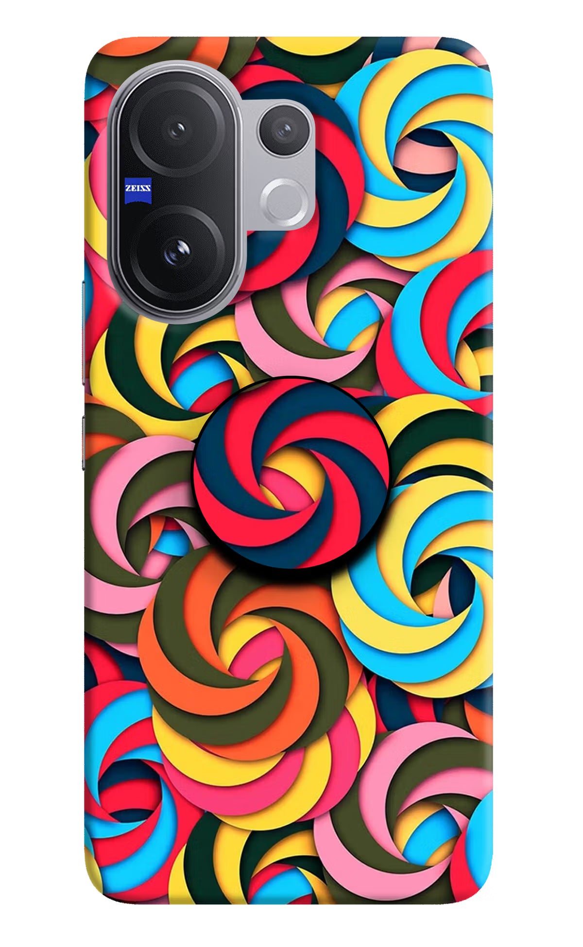 Spiral Pattern Vivo V60 5G Pop Case by Casekaro