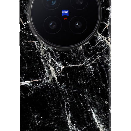 Black Marble Texture Vivo X300 Pro Hard Case Back Cover by Casekaro