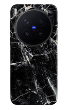 Black Marble Texture Vivo X300 Pro Hard Case Back Cover by Casekaro