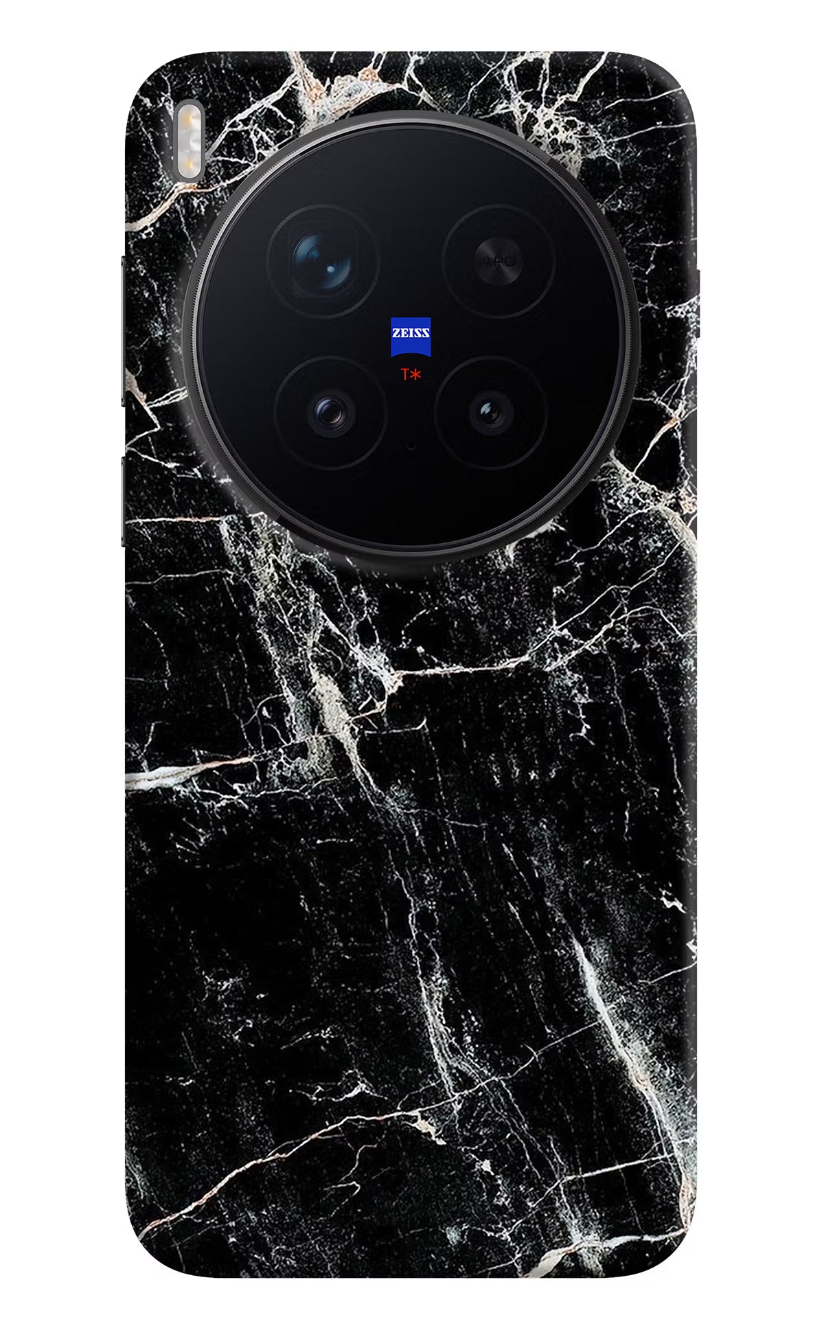 Black Marble Texture Vivo X300 Pro Hard Case Back Cover by Casekaro
