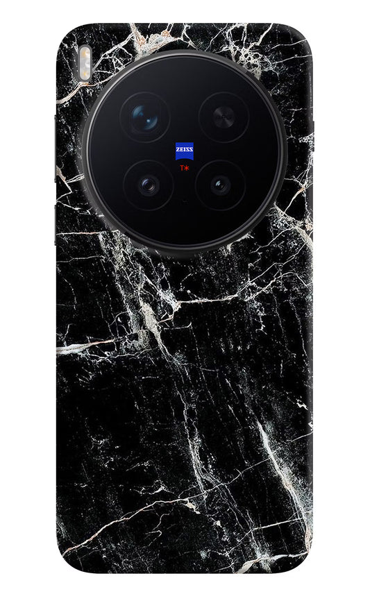 Black Marble Texture Vivo X300 Pro Hard Case Back Cover by Casekaro