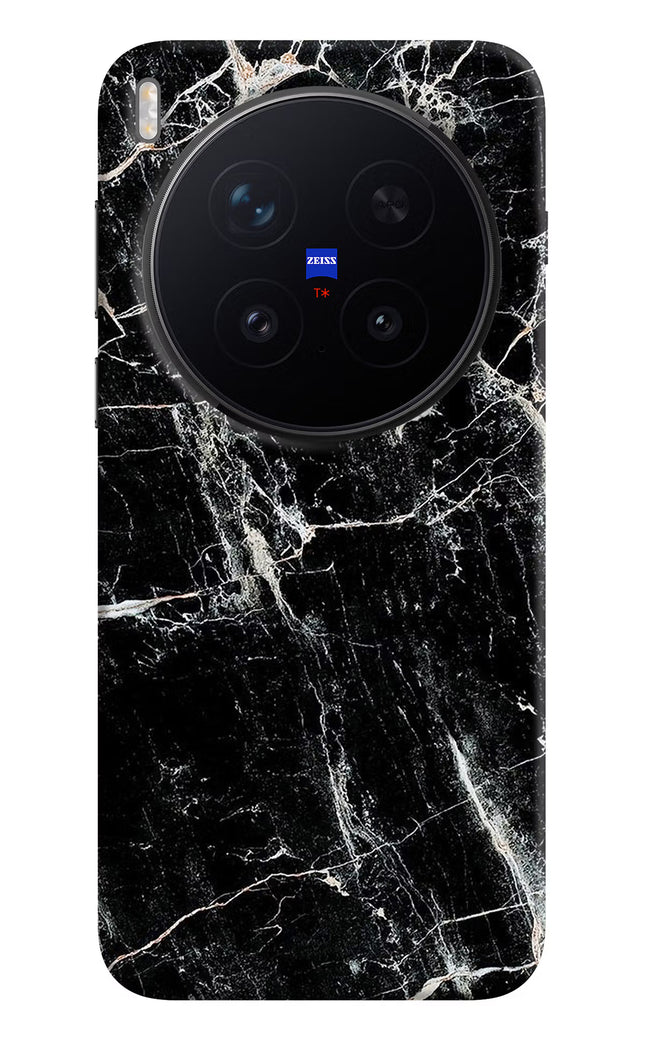 Black Marble Texture Vivo X300 Pro Hard Case Back Cover by Casekaro