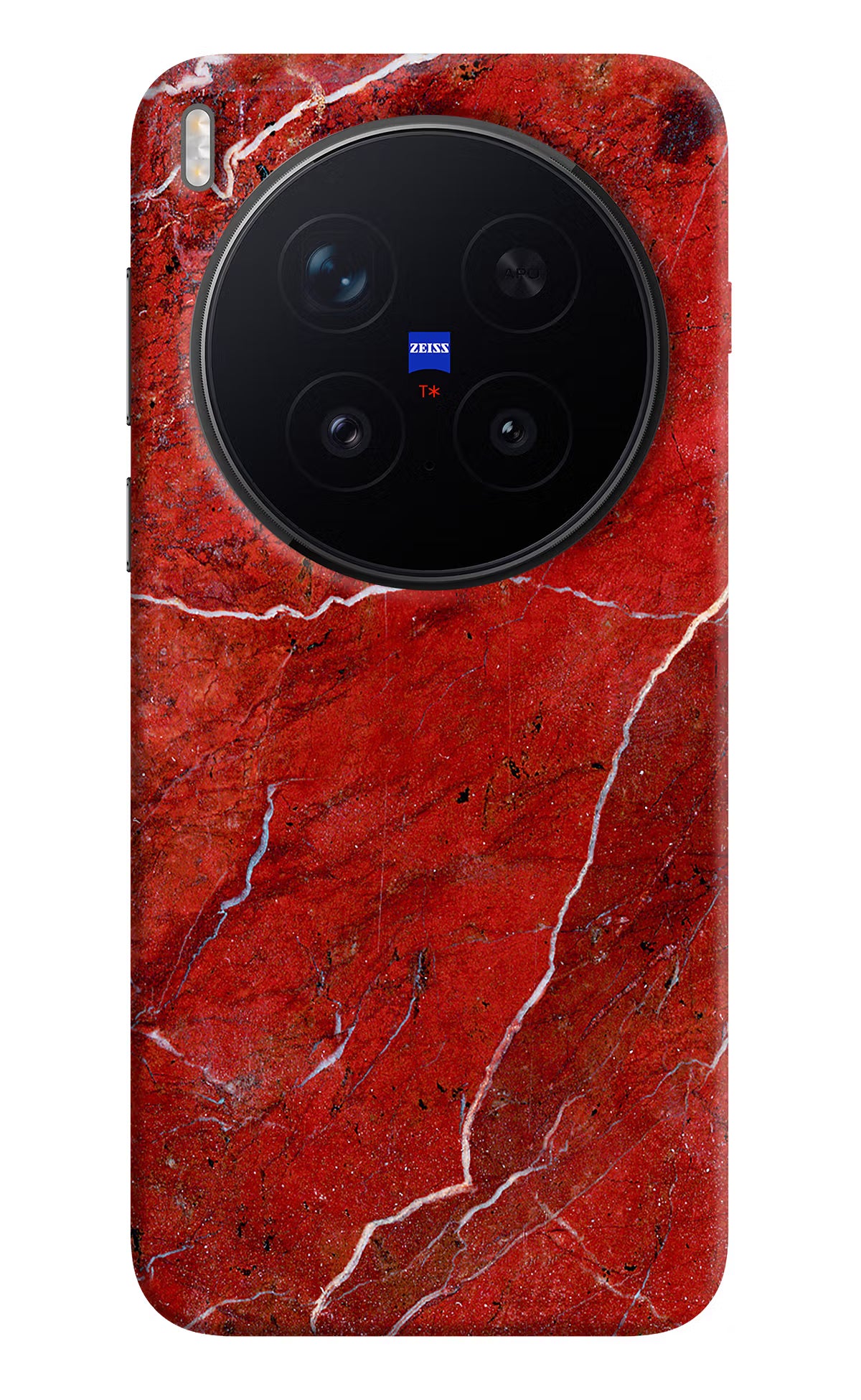 Red Marble Design Vivo X300 Pro Hard Case Back Cover by Casekaro
