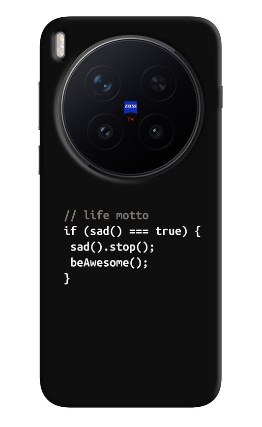 Life Motto Code Vivo X300 Pro Hard Case Back Cover by Casekaro