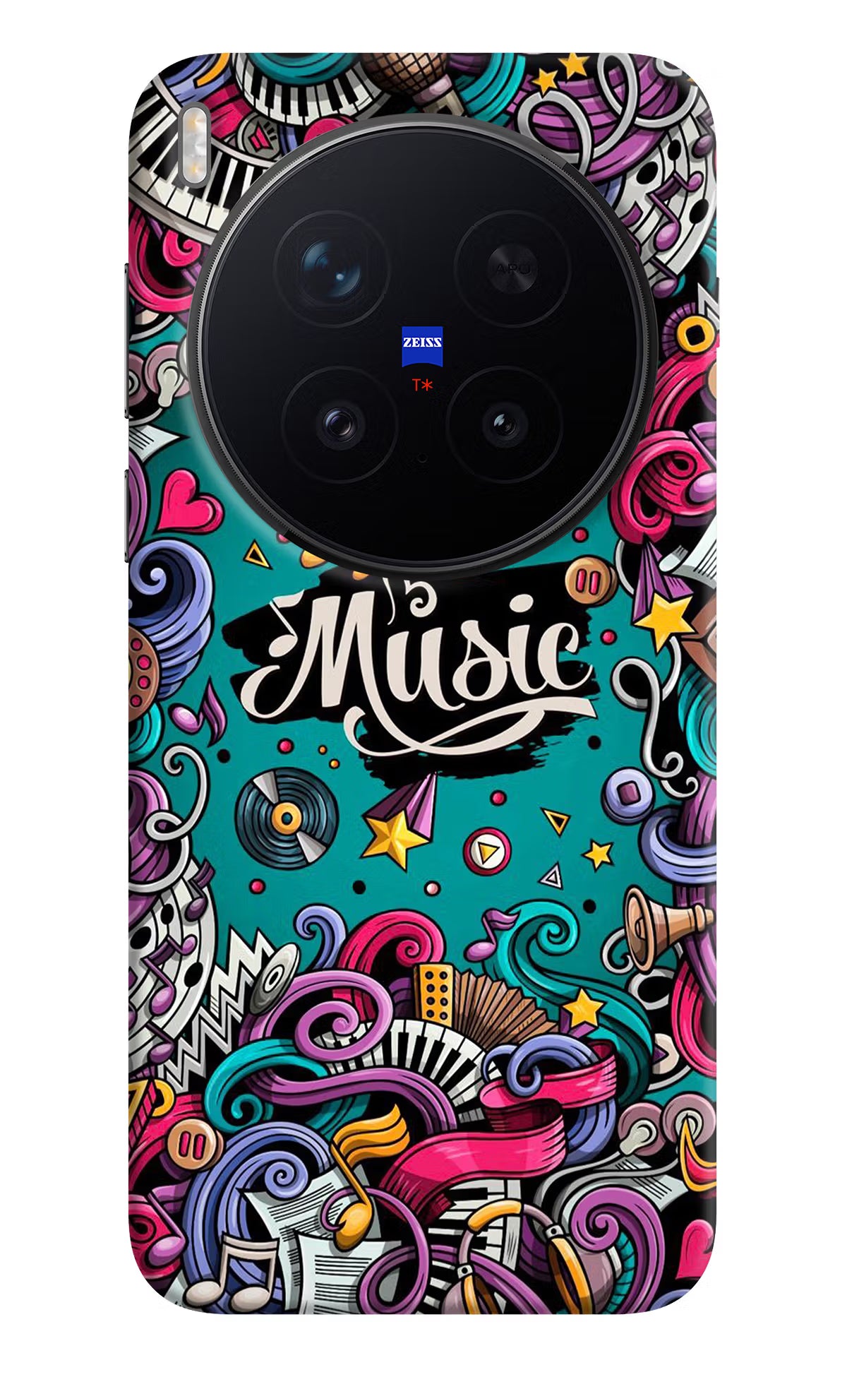 Music Graffiti Vivo X300 Pro Hard Case Back Cover by Casekaro