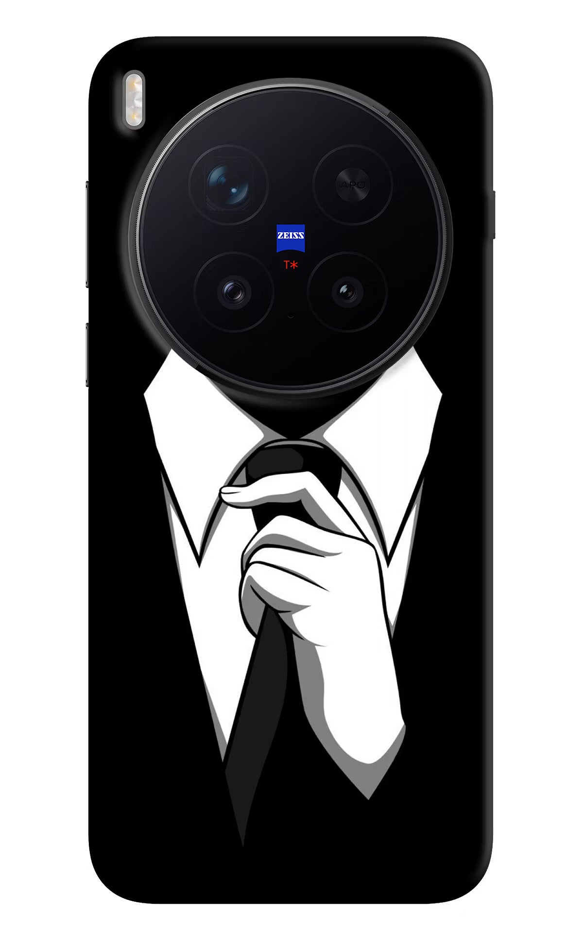 Black Tie Vivo X300 Pro Hard Case Back Cover by Casekaro