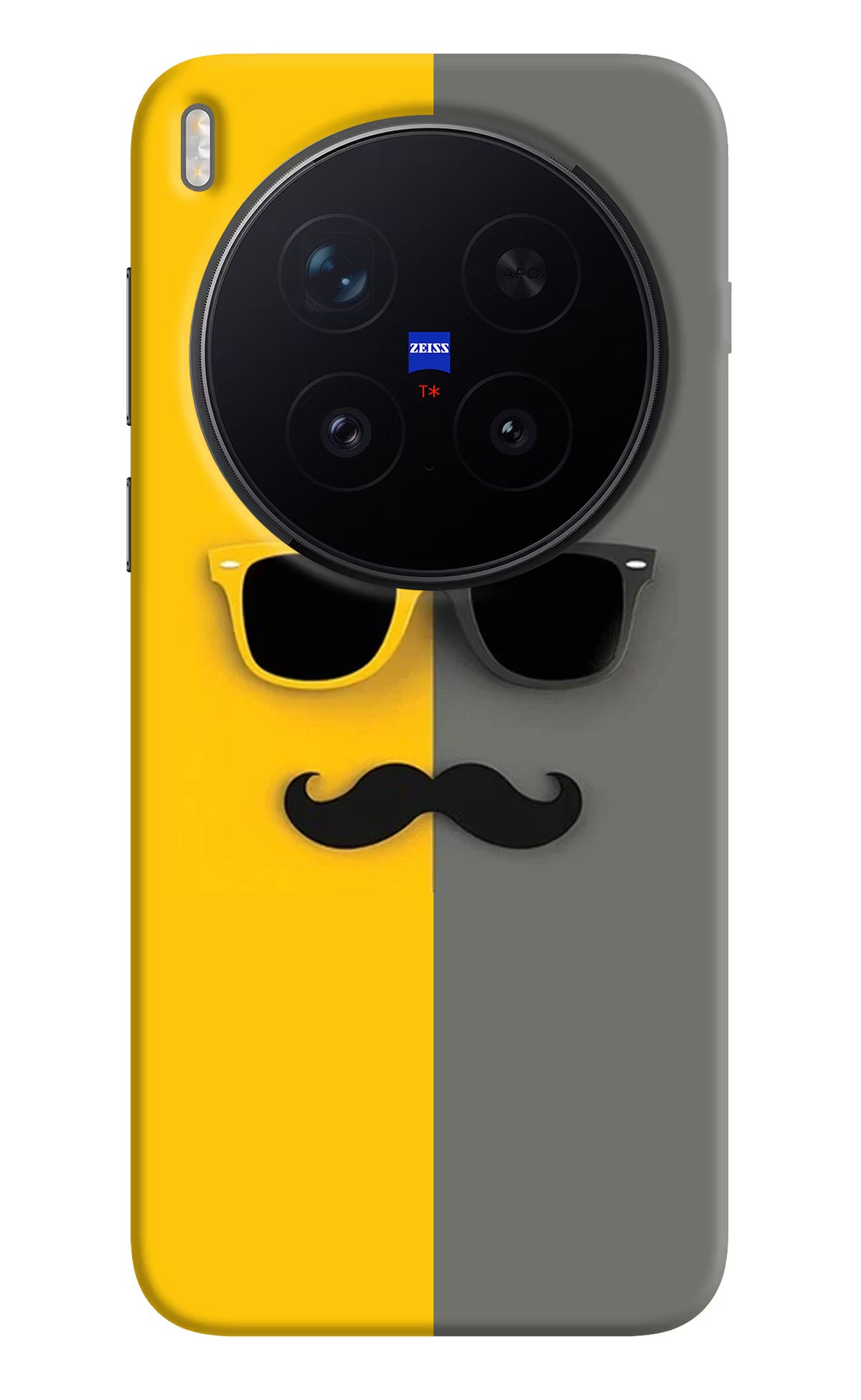 Sunglasses with Mustache Vivo X300 Pro Hard Case Back Cover by Casekaro