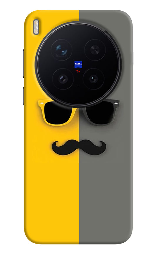 Sunglasses with Mustache Vivo X300 Pro Hard Case Back Cover by Casekaro