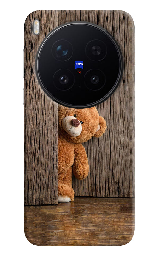 Teddy Wooden Vivo X300 Pro Hard Case Back Cover by Casekaro