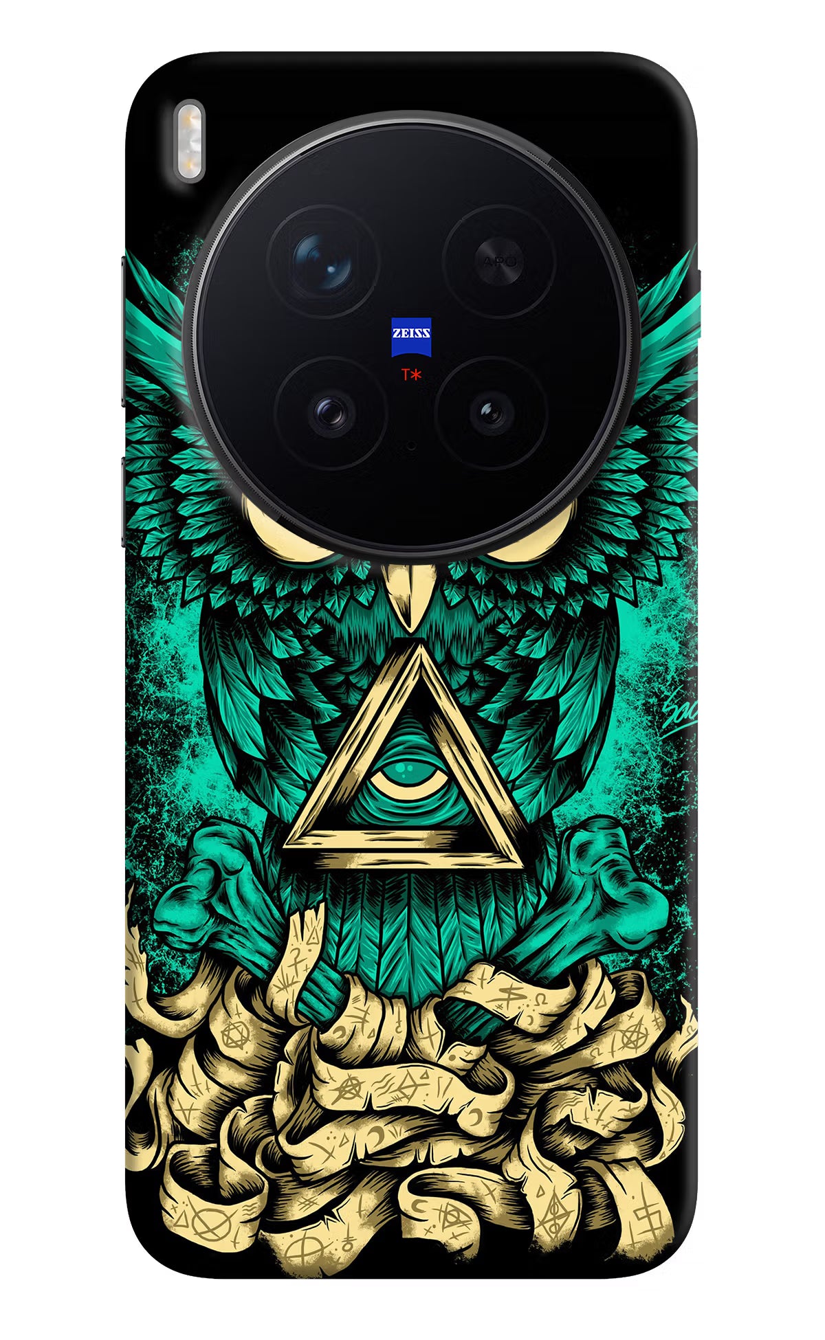 Green Owl Vivo X300 Pro Hard Case Back Cover by Casekaro