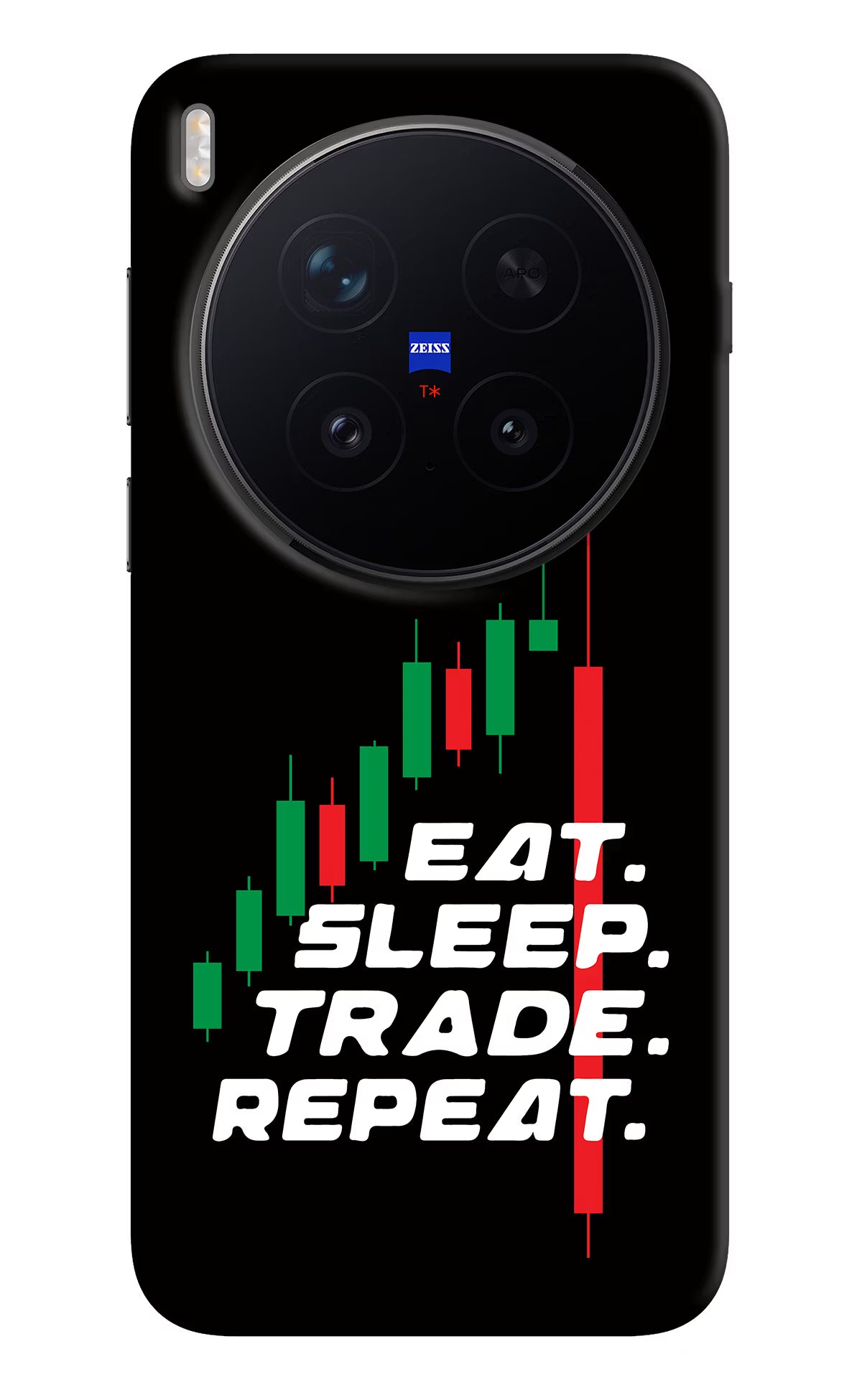 Eat Sleep Trade Repeat Vivo X300 Pro Hard Case Back Cover by Casekaro