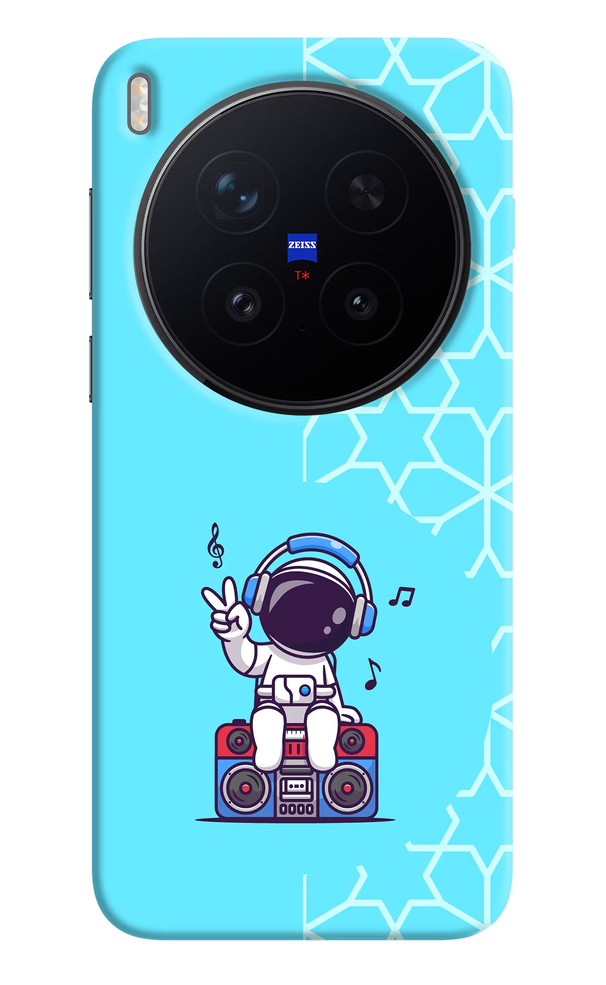Cute Astronaut Chilling Vivo X300 Pro Hard Case Back Cover by Casekaro
