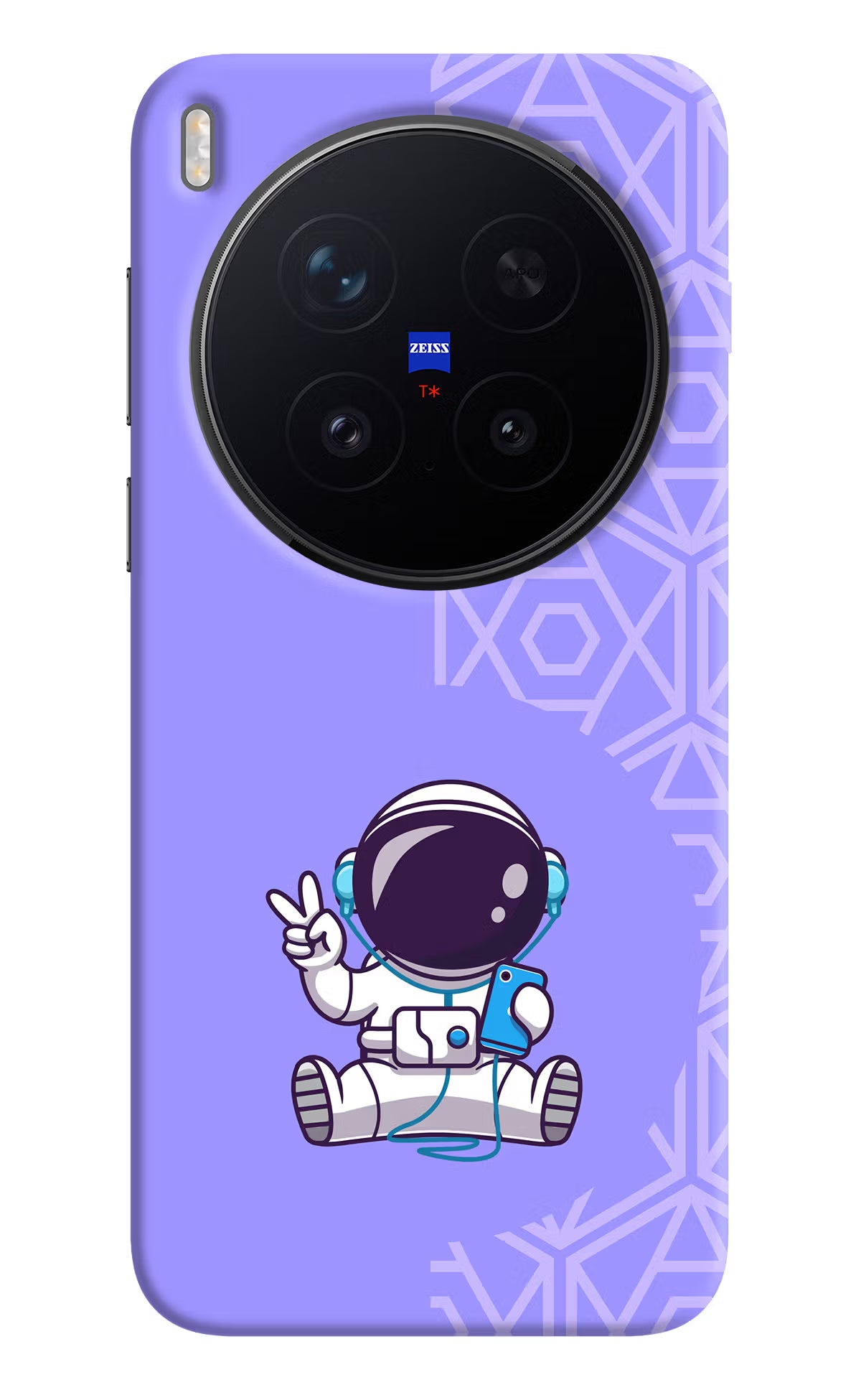 Cute Astronaut Chilling Vivo X300 Pro Hard Case Back Cover by Casekaro