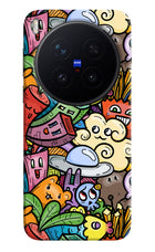 Veggie Doodle Vivo X300 Pro Hard Case Back Cover by Casekaro
