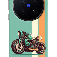 Striped Moto Drift Vivo X300 Pro Hard Case Back Cover by Casekaro