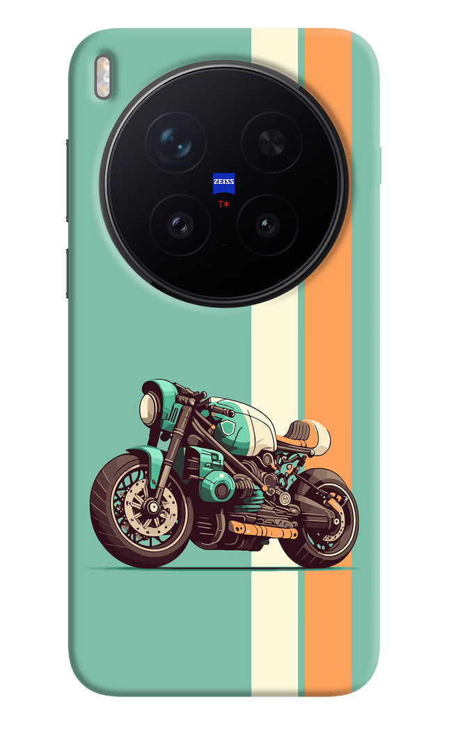 Striped Moto Drift Vivo X300 Pro Hard Case Back Cover by Casekaro