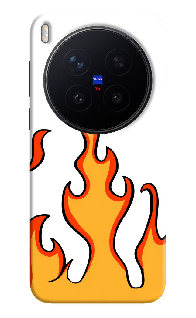 Fired Up – White Vivo X300 Pro Hard Case Back Cover by Casekaro