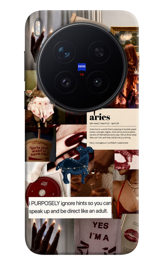 Zodiac Aries Vivo X300 Pro Hard Case Back Cover by Casekaro