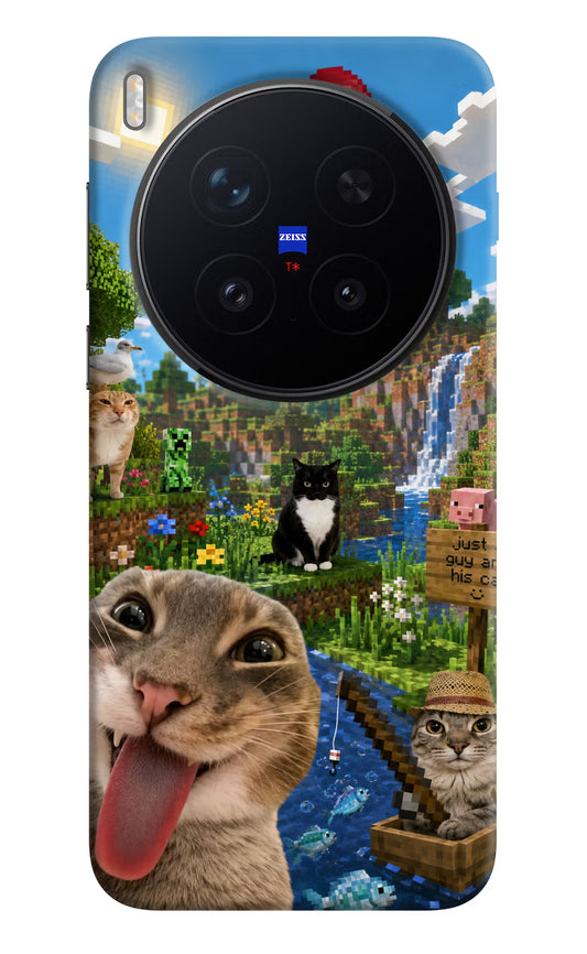 Minecraft Cat Chaos Vivo X300 Pro Hard Case Back Cover by Casekaro