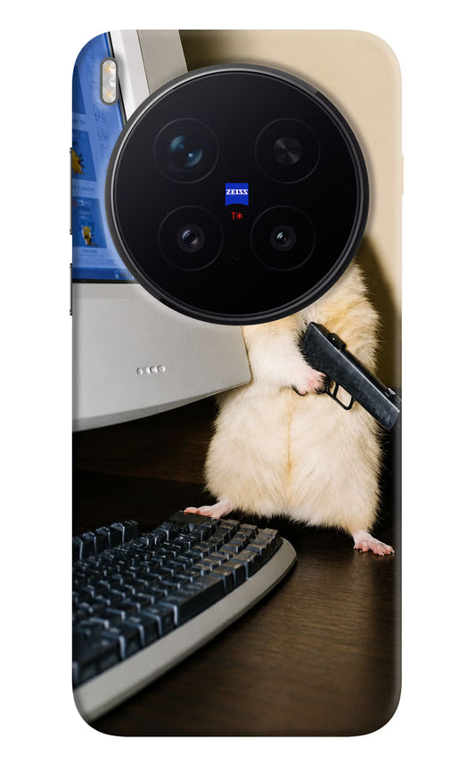 Hacker Hamster Vivo X300 Pro Hard Case Back Cover by Casekaro