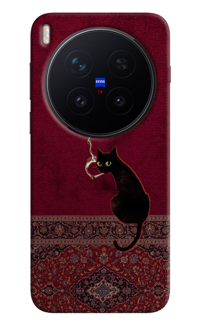 Midnight Cat Vivo X300 Pro Hard Case Back Cover by Casekaro