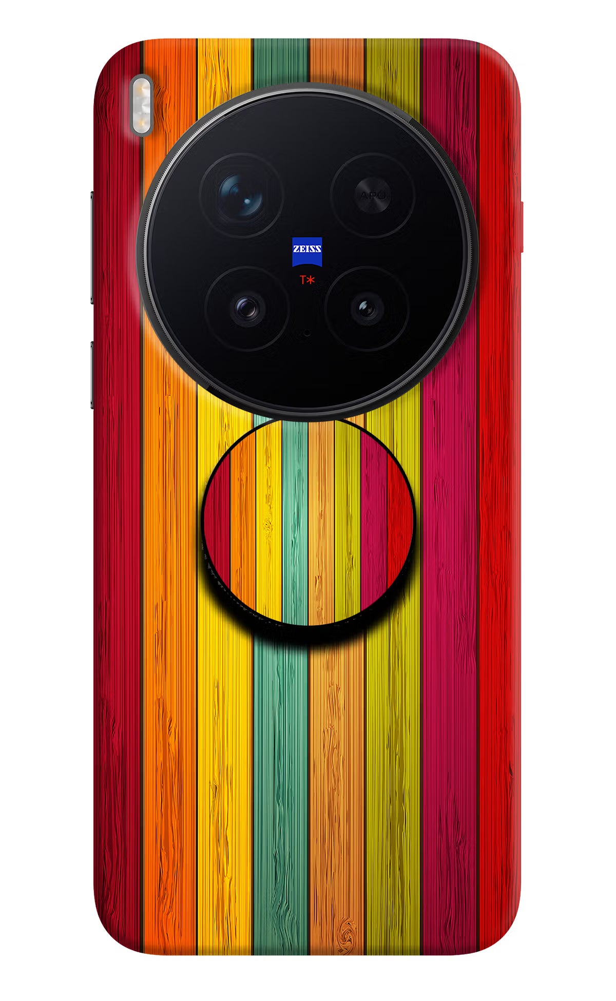 Multicolor Wooden Vivo X300 Pro Pop Case by Casekaro
