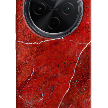 Red Marble Design iQOO Z10 5G Hard Case Back Cover by Casekaro