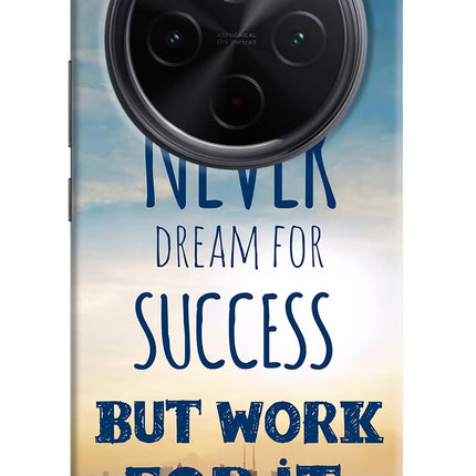 Never Dream For Success But Work For It iQOO Z10 5G Hard Case Back Cover by Casekaro