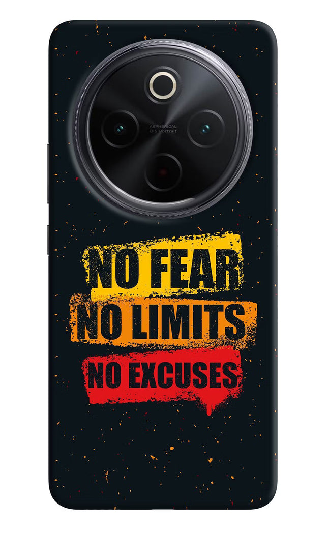No Fear No Limits No Excuse iQOO Z10 5G Hard Case Back Cover by Casekaro