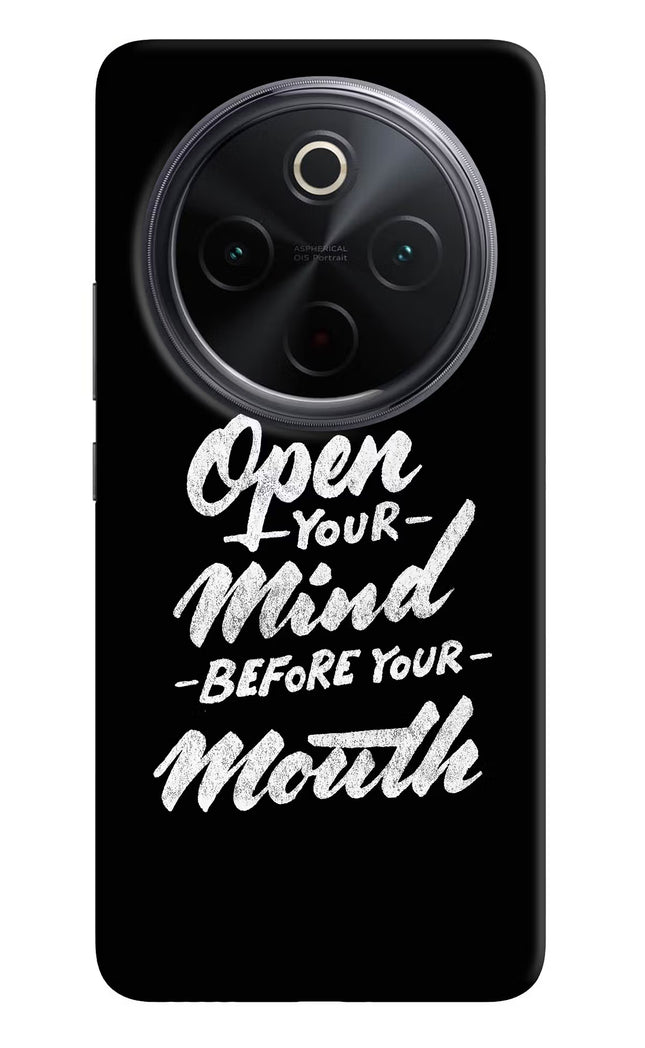 Open Your Mind Before Your Mouth iQOO Z10 5G Hard Case Back Cover by Casekaro