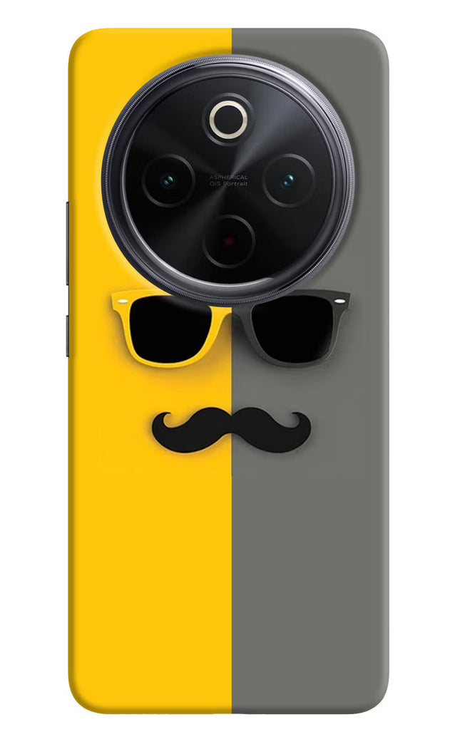 Sunglasses with Mustache iQOO Z10 5G Hard Case Back Cover by Casekaro