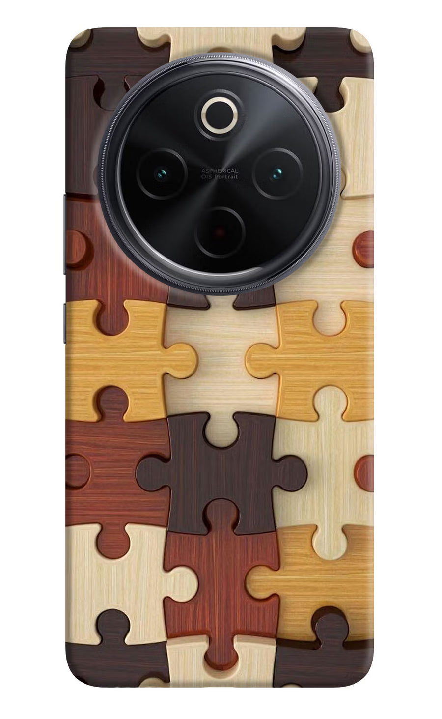 Wooden Puzzle iQOO Z10 5G Back Cover, Hard case