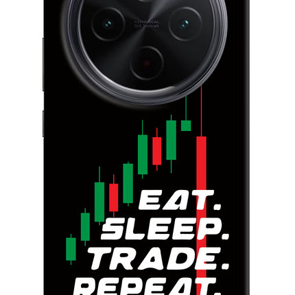 Eat Sleep Trade Repeat iQOO Z10 5G Hard Case Back Cover by Casekaro