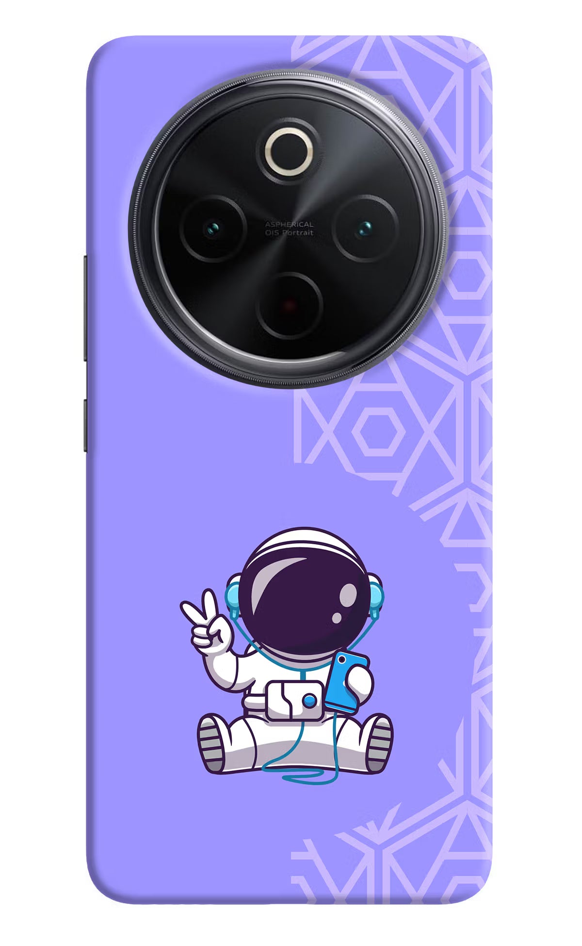 Cute Astronaut Chilling iQOO Z10 5G Hard Case Back Cover by Casekaro