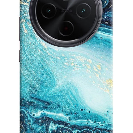 Blue Glitter Marble iQOO Z10 5G Hard Case Back Cover by Casekaro