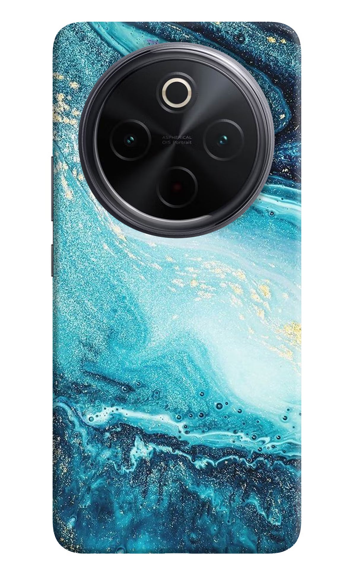 Blue Glitter Marble iQOO Z10 5G Hard Case Back Cover by Casekaro