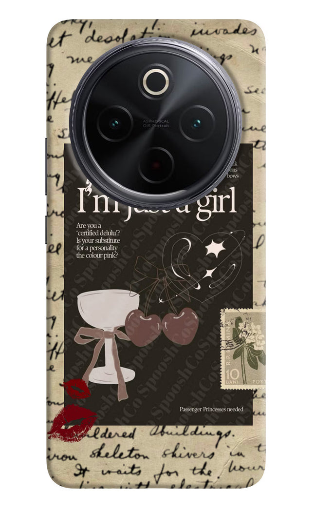 I am just a girl iQOO Z10 5G Hard Case Back Cover by Casekaro